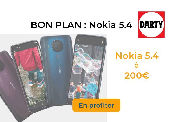 Bon Plan : acheter le Nokia 5.4 pour 200€ seulement chez Darty