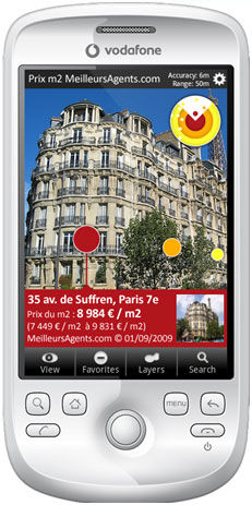 Une application de « réalité augmentée » immobilière sur Android