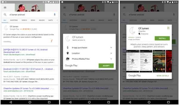 Google teste l’installation d’application depuis Search