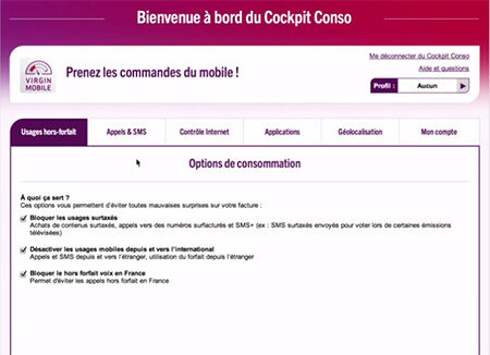 Virgin Mobile remplace ses forfaits bloqués par l'option Cockpit Conso