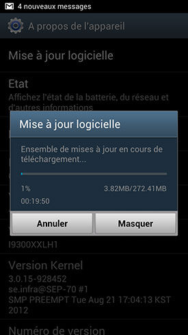 Samsung Galaxy S3 : la mise à jour Android 4.1 Jelly Bean en cours de déploiement en France