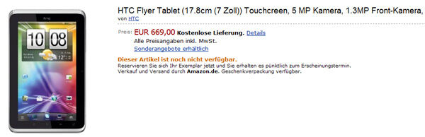 HTC mise beaucoup sur sa tablette Flyer (Android)