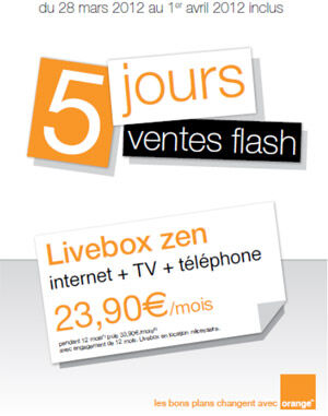 Orange : opération vente flash sur la Livebox zen