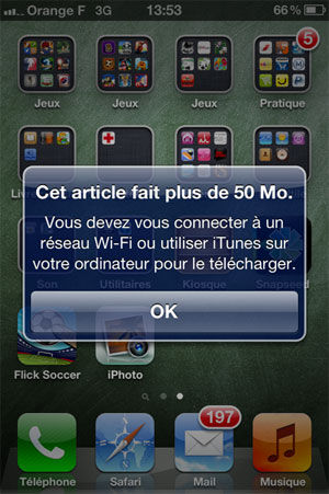 Apple augmente la limite de téléchargement de l'App Store en 3G 