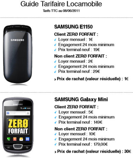 Zero Forfait propose la location de téléphones mobiles