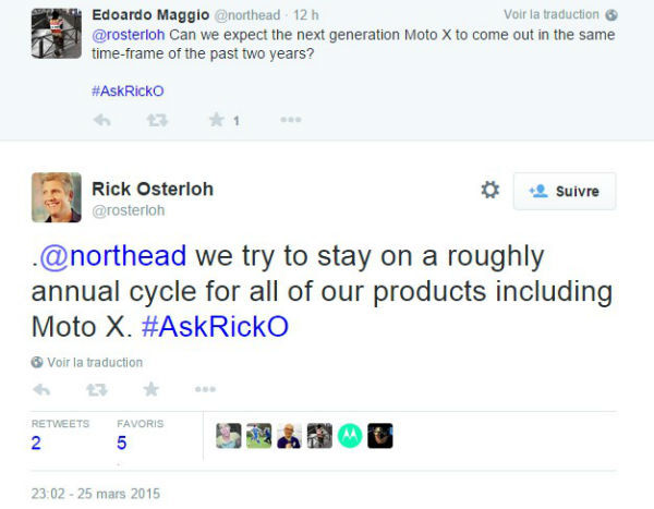 Un nouveau Motorola Moto X prévu pour 2015