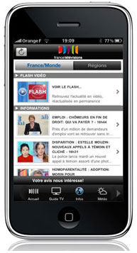 Une application iPhone pour France Télévisions