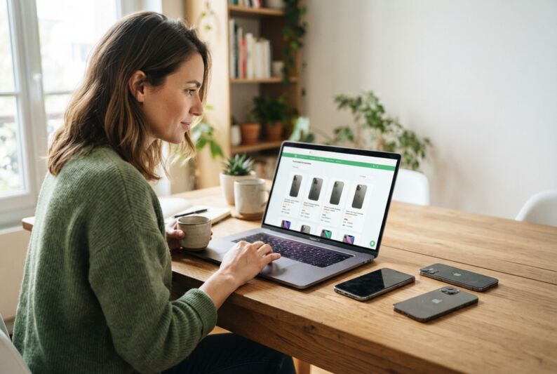Un parcours client avec des photos pour le reconditionné