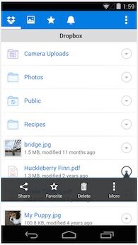 Dropbox change le design de son application Android