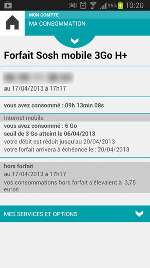 Sosh : le suivi de conso des données mobiles data enfin proposé par Orange (iOS, Android et Windows Phone)