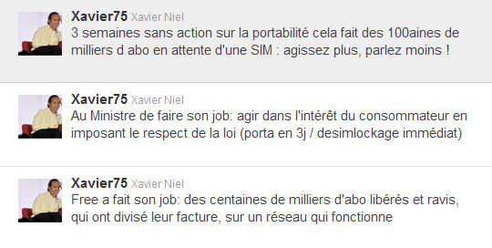 Free Mobile : Xavier Niel s'en prend au Ministre Eric Besson sur les problèmes de portabilité