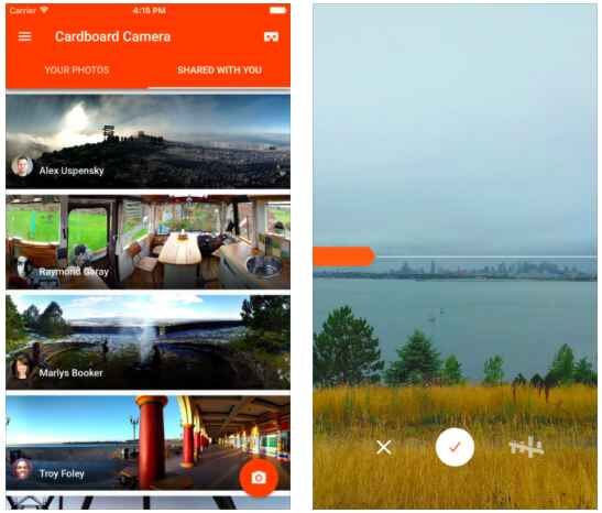 Google décline sur iOS son application Cardboard Camera