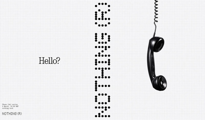 Nothing Phone 4a series annonce intro