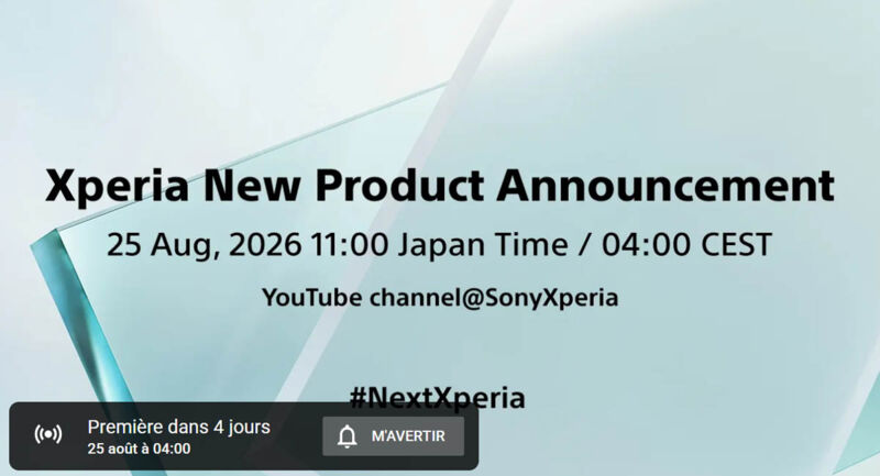 Sony Xperia 1 VIII annonce