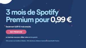 Spotify relance son offre trois mois de premium pour trois euros