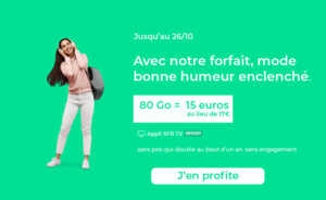 Nouvelle promo RED by SFR : forfait 80 Go à 15€