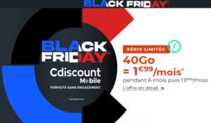 Incroyable mais vrai : Cdiscount Mobile lance une offre spéciale Black Friday à 1.99€/mois !