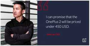 OnePlus 2 : son prix ne dépassera pas les 450 dollars