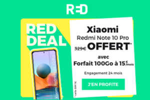 Opération RED DEAL : le Xiaomi Redmi Note 10 Pro offert avec le forfait 100Go