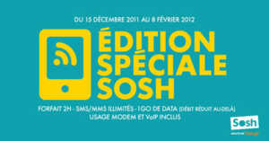 Sosh : un nouveau forfait 2h avec 1 Go et usage modem 