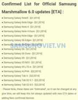 Samsung : un nouveau calendrier de mises à jour vers Android 6.0 Marshmallow en fuite 