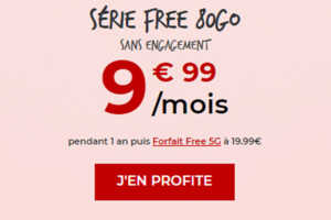 Forfait pas cher : La série Free 80Go passe à 9,99€/mois chez Free Mobile !