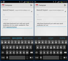 Le clavier d'Android 4.1 Jelly Bean disponible pour Android 4.0 ICS sur Google Play