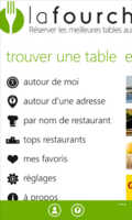 L'application LaFourchette.com disponible sur Windows Phone