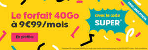 Le forfait Sosh 40 Go est en promotion à 9,99 euros