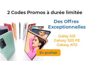Samsung Galaxy S21, S20 FE et A72 encore moins chers grâce à deux codes promos Rakuten