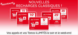 SFR La Carte : les appels et textos illimités le soir et le week-end
