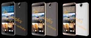 HTC One E9 : trois visuels pour trois coloris différents
