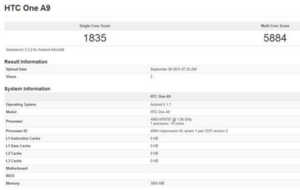 Le HTC One A9 apparaît sur GeekBench avec un SoC MediaTek Helio X20