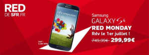 SFR « RED Monday » : le Samsung Galaxy S4 à 299€ !