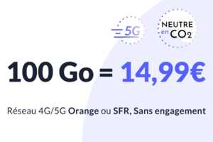 Nouveau forfait mobile : jusqu'à 200 Go en 4G/5G, sans engagement et totalement écolo