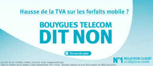 Bouygues Telecom : pas de hausse de TVA pour les clients forfaits mobiles