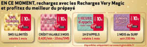 Virgin Mobile : nouvelles recharges « Very Magic »