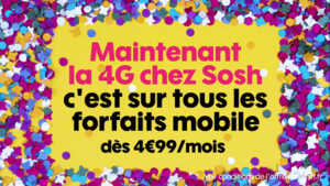 Sosh déploie la 4G sur tous ses forfaits mobiles