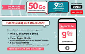 NRJ Mobile : le forfait Woot 50 Go à 9,99 euros pendant 6 mois