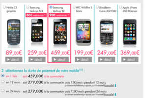 Orange Sosh : 90 euros remboursés sur le Samsung Galaxy S2