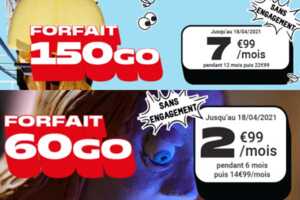 Forfaits à prix cassés : Fin des promos avec 60Go et 150Go dès 2.99€ chez NRJ Mobile !
