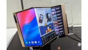 Samsung Display concept smartphone pliant en 3