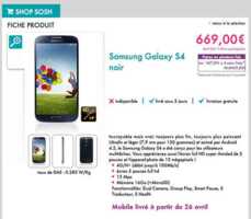 Samsung Galaxy S4 : pré-commande, prix et date de disponibilité chez Sosh !