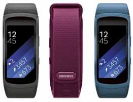 Le Samsung Gear Fit 2 se montre en trois coloris