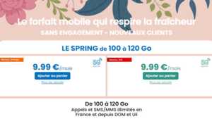 Le forfait mobile 100 Go à 9.99€ par mois à VIE sur le réseau Orange ou SFR joue les prolongations !