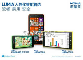 Le Nokia Lumia 630 apparaît sur des affiches publicitaires en Chine