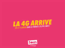Sosh annonce la 4G pour le 9 janvier