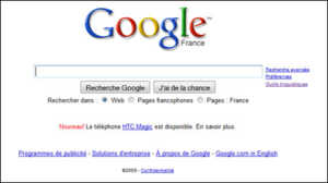 Le HTC Magic se retrouve sur la page d'accueil de Google