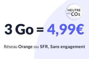 Moins de 5€ pour ce forfait mobile écologique et économique sur Orange ou SFR
