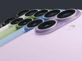 Alignement de smartphones de différentes couleurs montrant les objectifs de leurs appareils photo arrière.